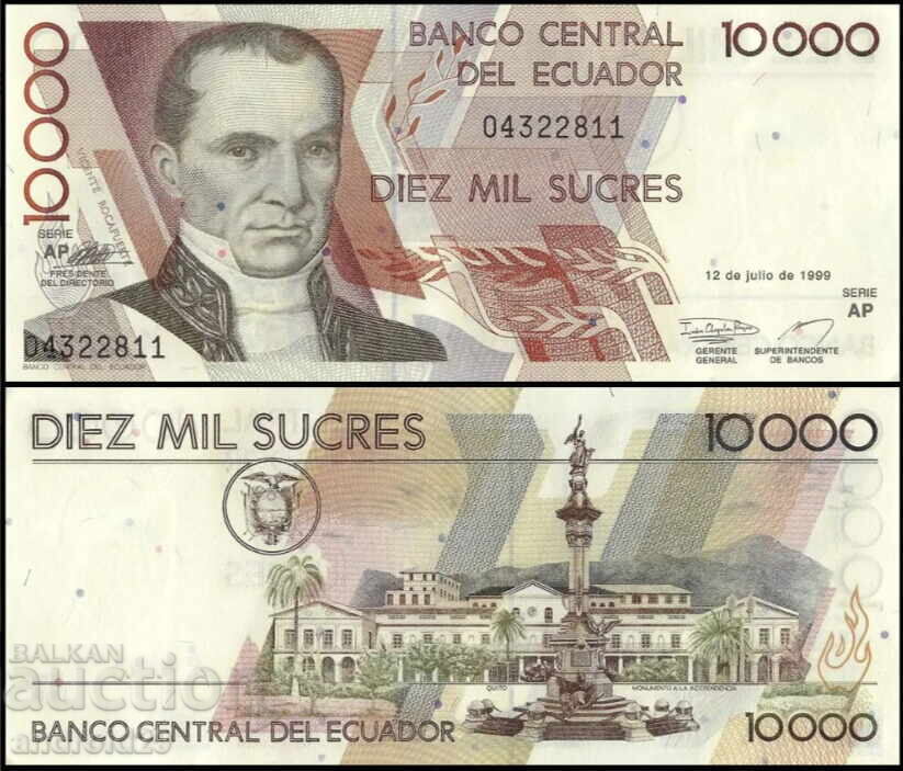 10,000 Sucres 1999 Ecuador - Banknote UNC