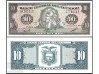 10 Sucres 1988 ECUADOR - Bancnotă UNC