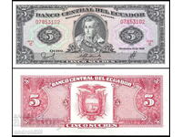 5 Sucres 1999, ECUADOR - Banknote UNC