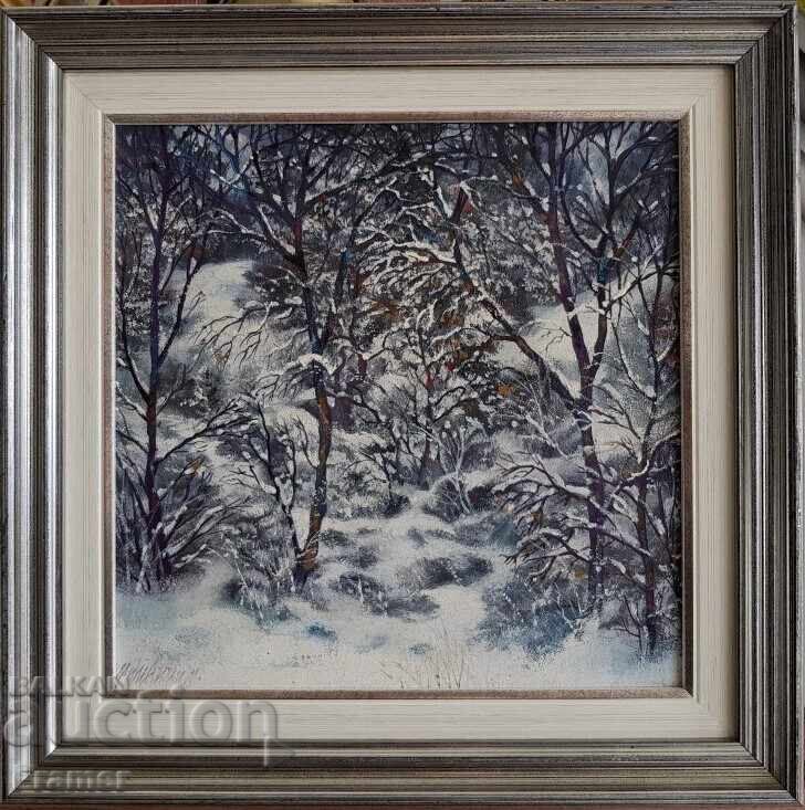 Μίτκο Ντιμίτροφ 1946-2022 Τοπίο χειμώνας περίπου 1995