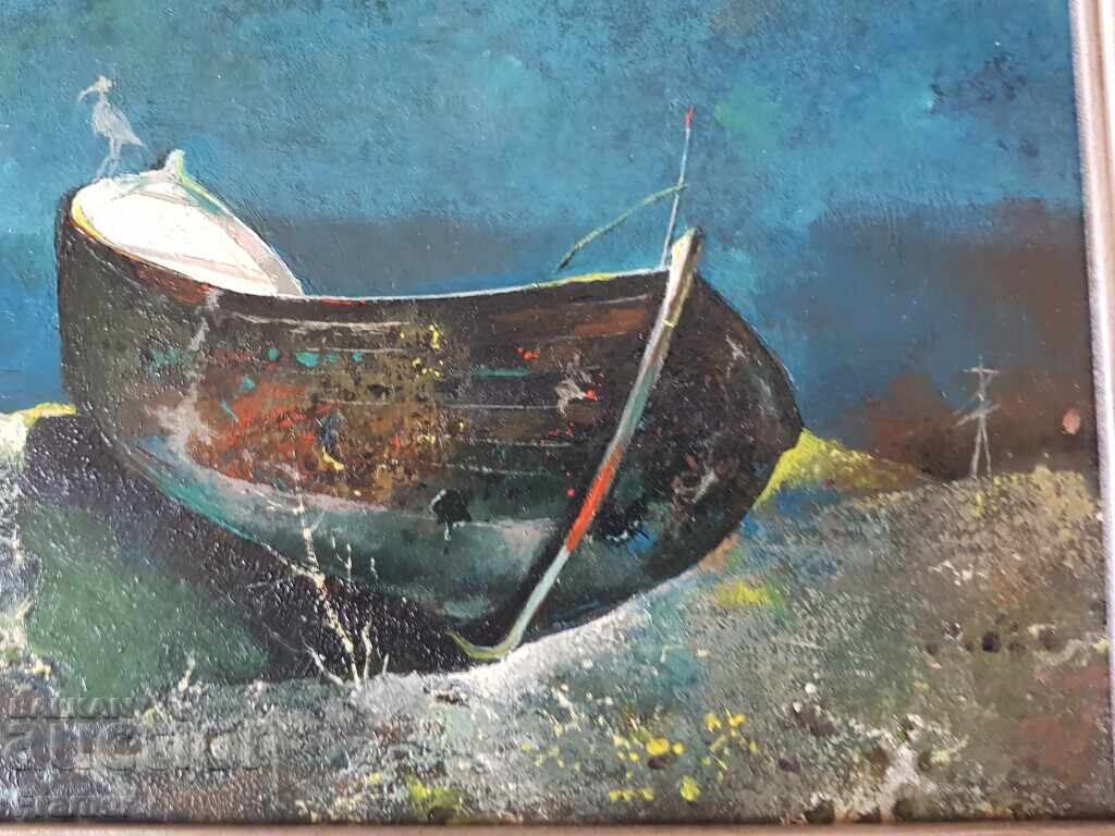 Μίτκο Ντιμιτρόφ 1946-2022 Βάρκα δίπλα στη θάλασσα 1995 - 5