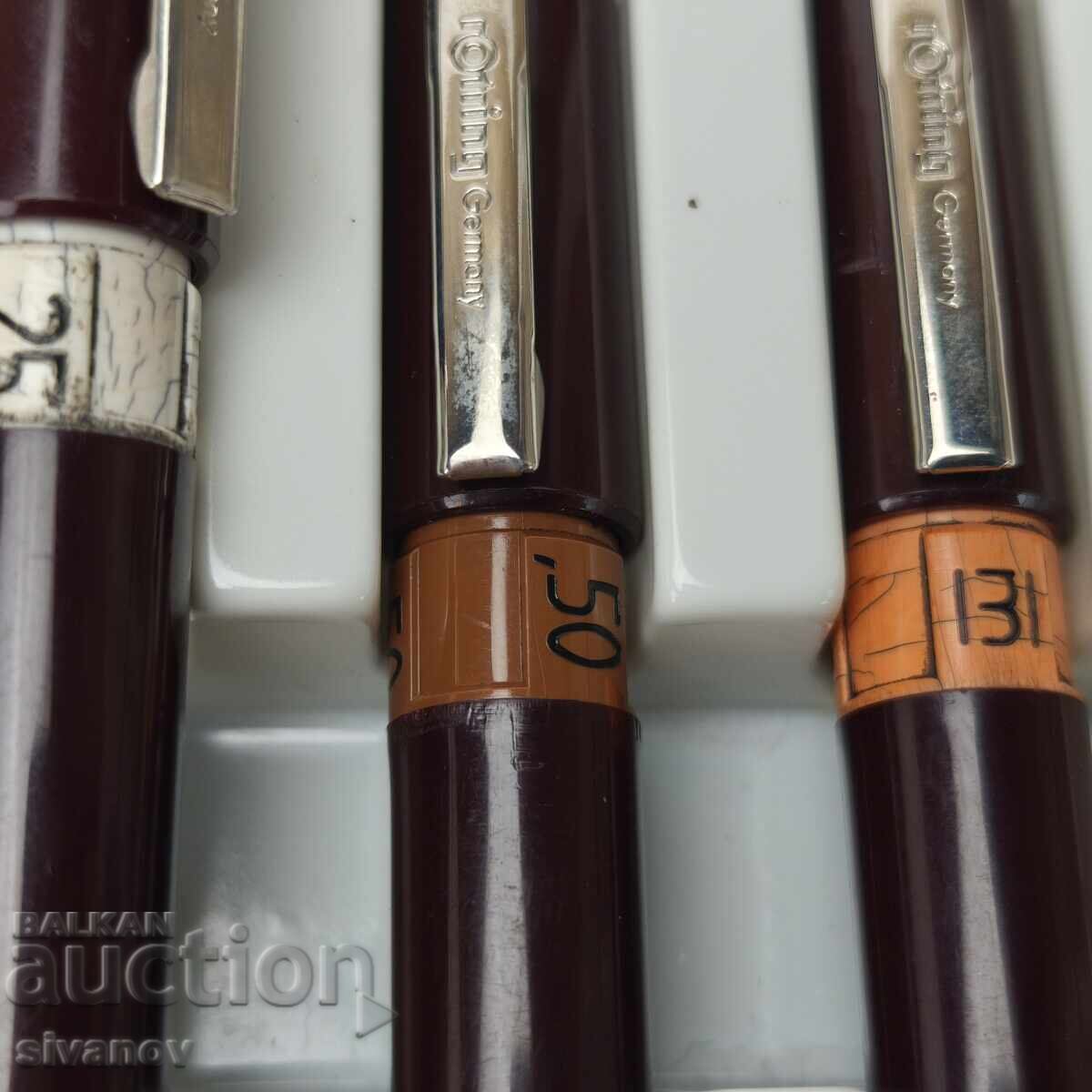 Auction rOtring Isograph Rapidograph Set, .25, .50, 1.0 #5999 Auction rOtring Isograph Rapidograph Set, .25, .50, 1.0 #5999