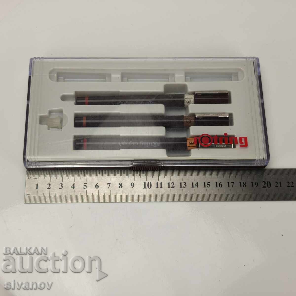 rOtring Isograph Rapidograph Set, .25, .50, 1.0 #5999 - 6 rOtring Isograph Rapidograph Set, .25, .50, 1.0 #5999 - 6