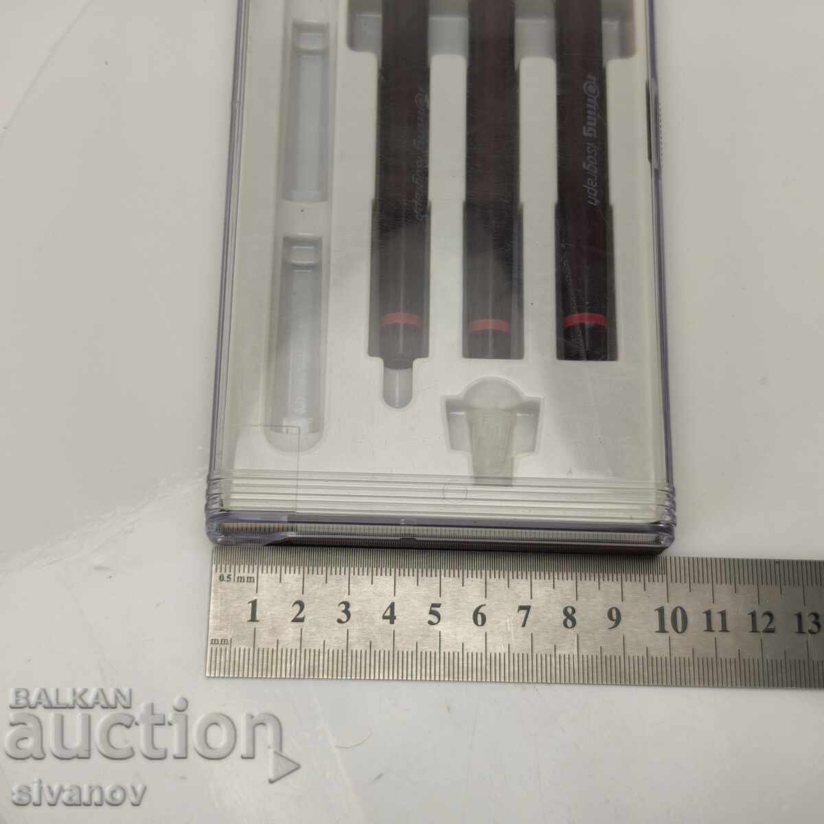 rOtring Isograph Rapidograph Set, .25, .50, 1.0 #5999 - 7 rOtring Isograph Rapidograph Set, .25, .50, 1.0 #5999 - 7