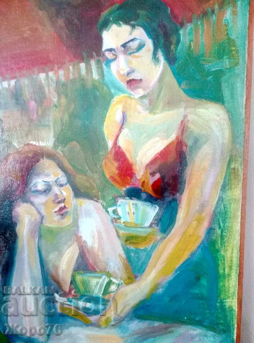 ISPITĂ Tablou VECHI CU ULEI 80/60cm IMPRESIONIST cu preț 300.00 BGN | € 153.39