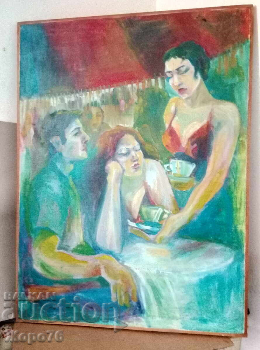 Livrarea ISPITĂ Tablou VECHI CU ULEI 80/60cm IMPRESIONIST