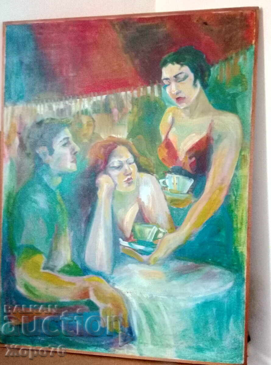 ISPITĂ Tablou VECHI CU ULEI 80/60cm IMPRESIONIST - 5