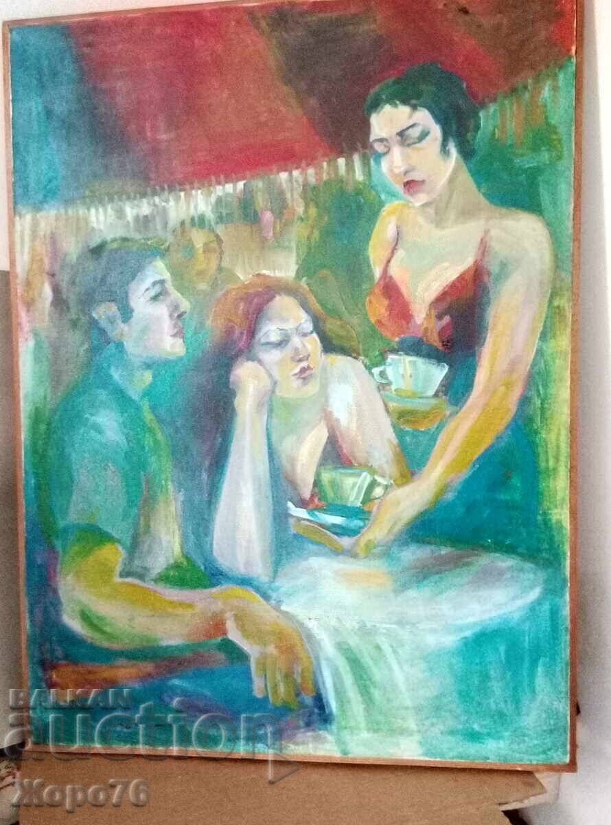 ISPITĂ Tablou VECHI CU ULEI 80/60cm IMPRESIONIST - 6