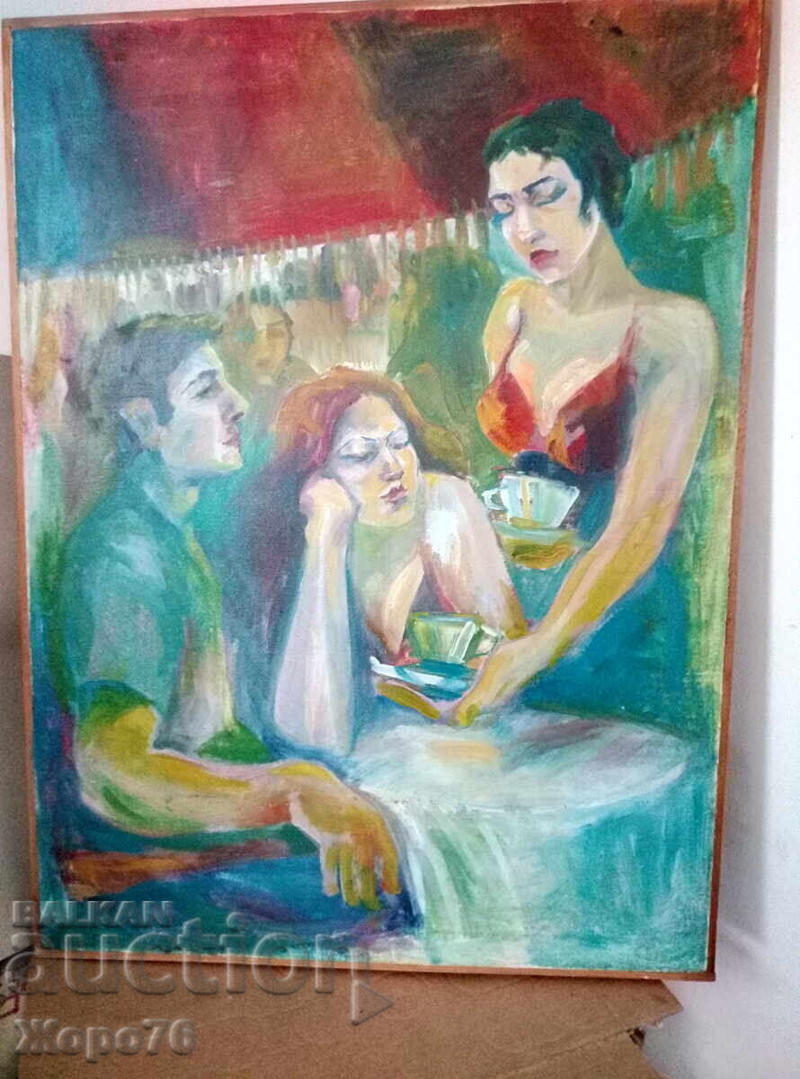 ISPITĂ Tablou VECHI CU ULEI 80/60cm IMPRESIONIST