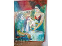 ISPITĂ Tablou VECHI CU ULEI 80/60cm IMPRESIONIST