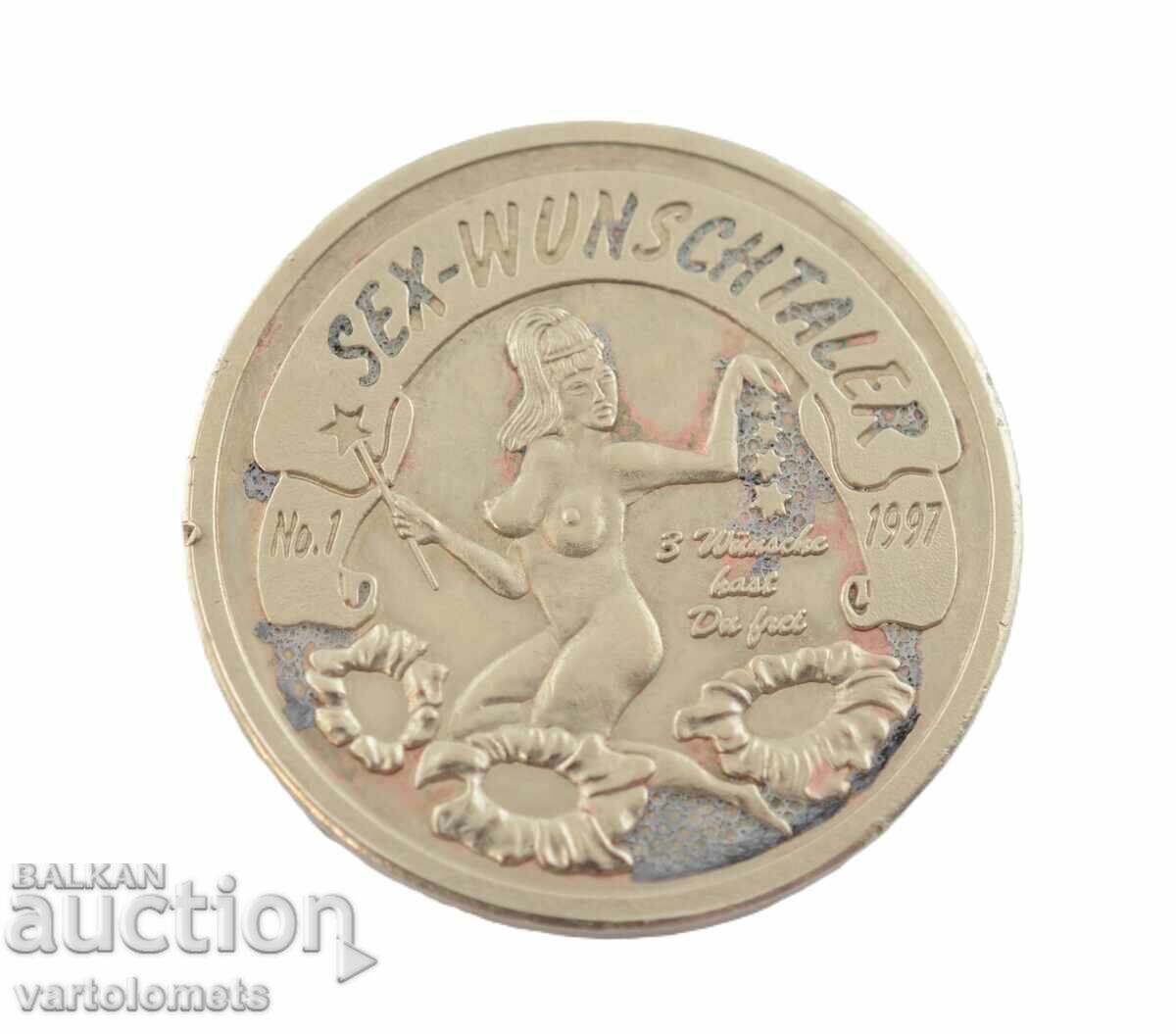 Erotic coin SEX - WUNSHTALER 1997
