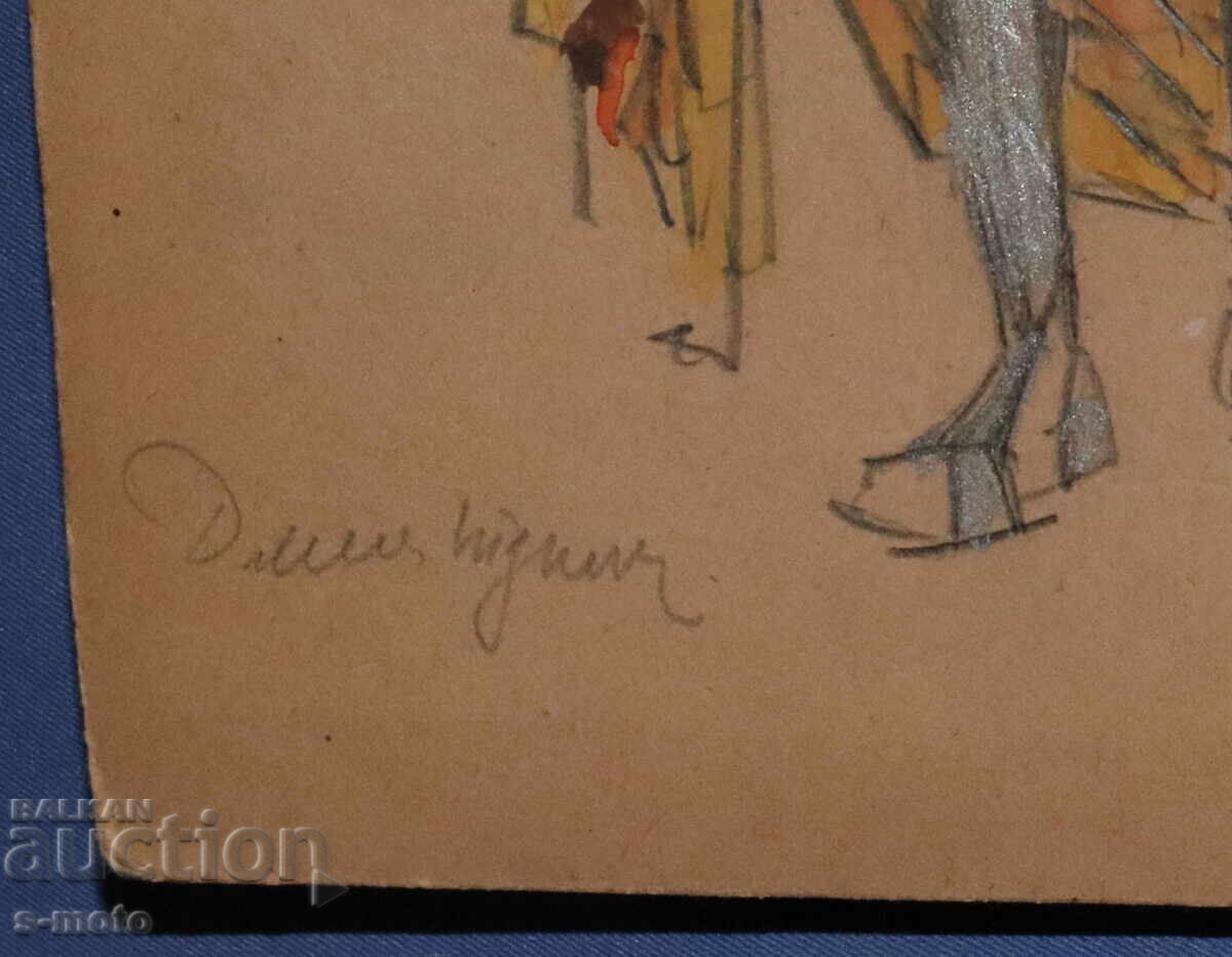 Έργο γκουάς σκηνογραφία, μπαλέτο, σχέδιο κοστουμιών - 6