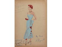 Γκουάς ζωγραφική σκηνογραφία, μπαλέτο, σχέδιο κοστουμιών 1958