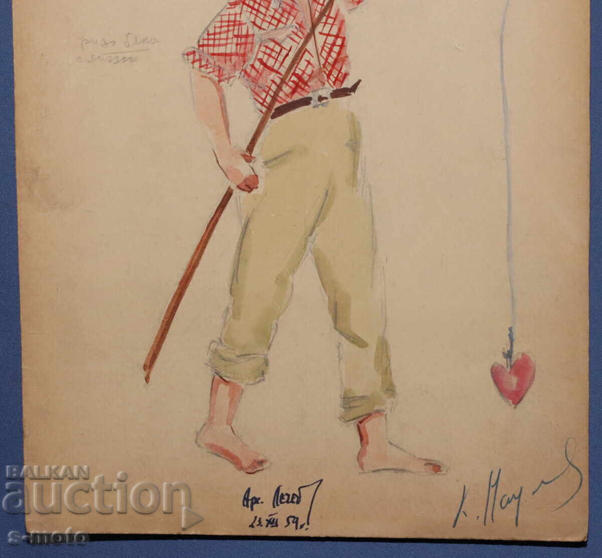 Gouache painting scenography, ballet, costume design project 1959 - 7