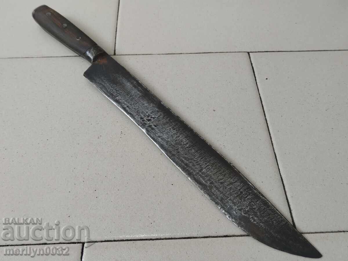 Овчарски нож без кания с чирени от биволски буйновец острие Овчарски нож без кания с чирени от биволски буйновец острие