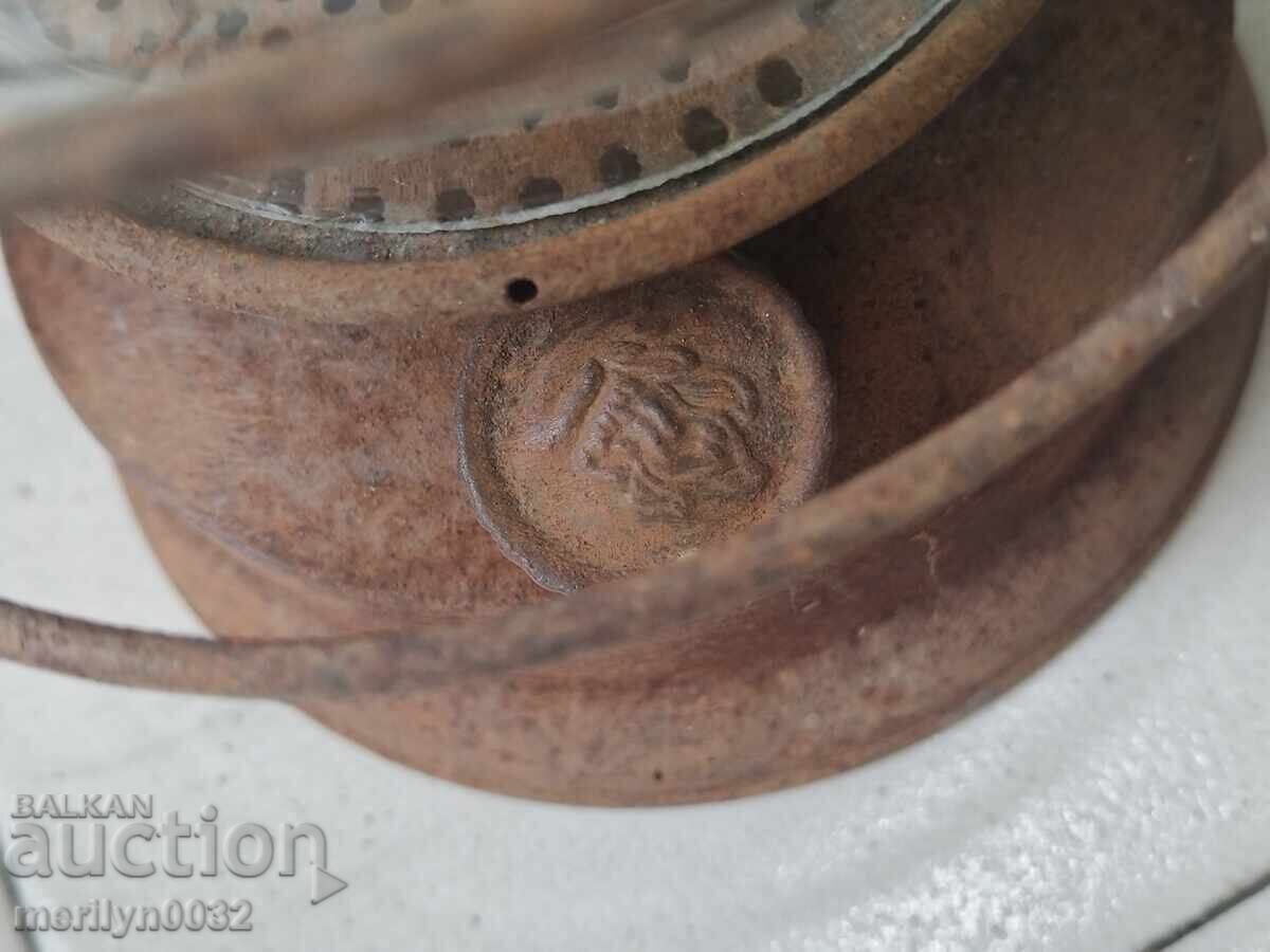 Old German flashlight WW1 lamp, spotlight lamp - 5 Old German flashlight WW1 lamp, spotlight lamp - 5