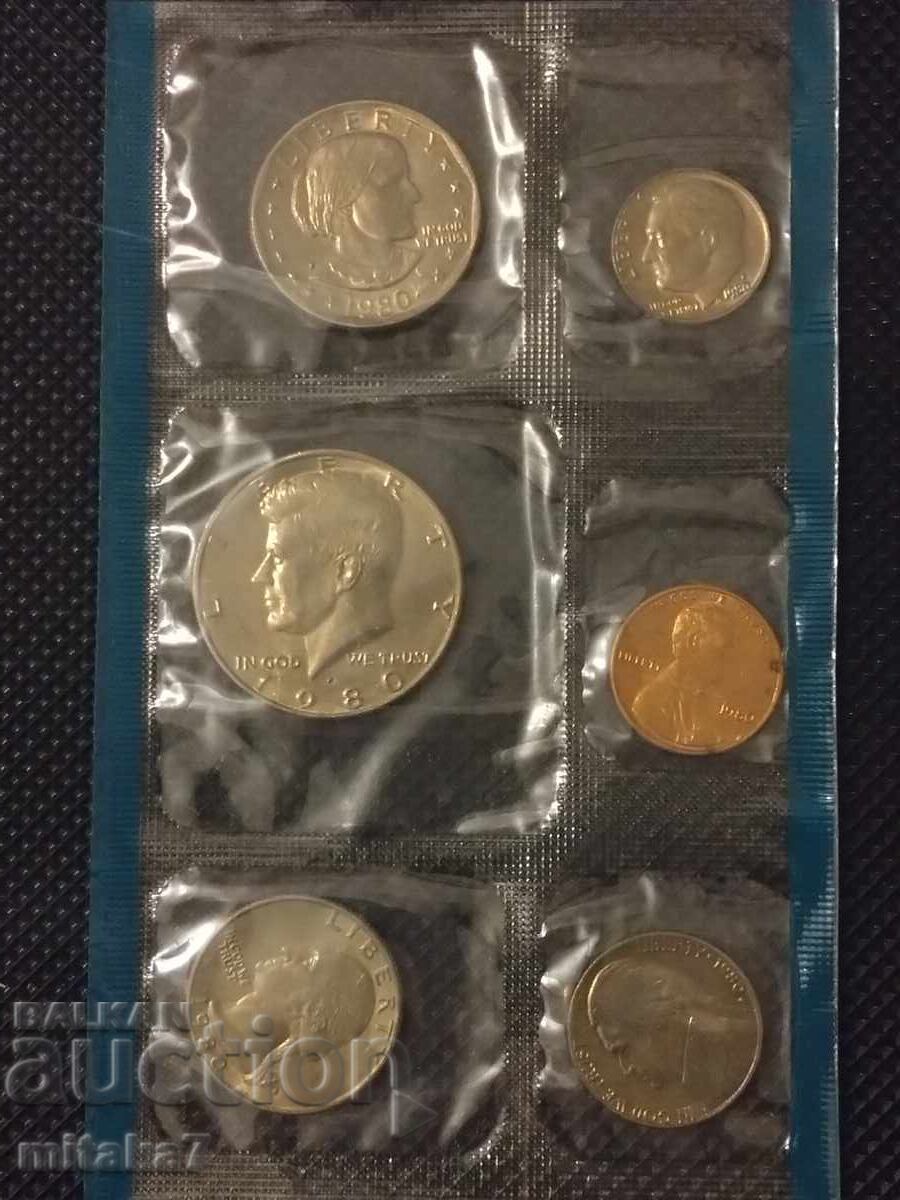 Set of coins 1980, USA Set of coins 1980, USA