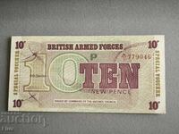 Bancnotă militară - Marea Britanie - 10 pence UNC | 1972