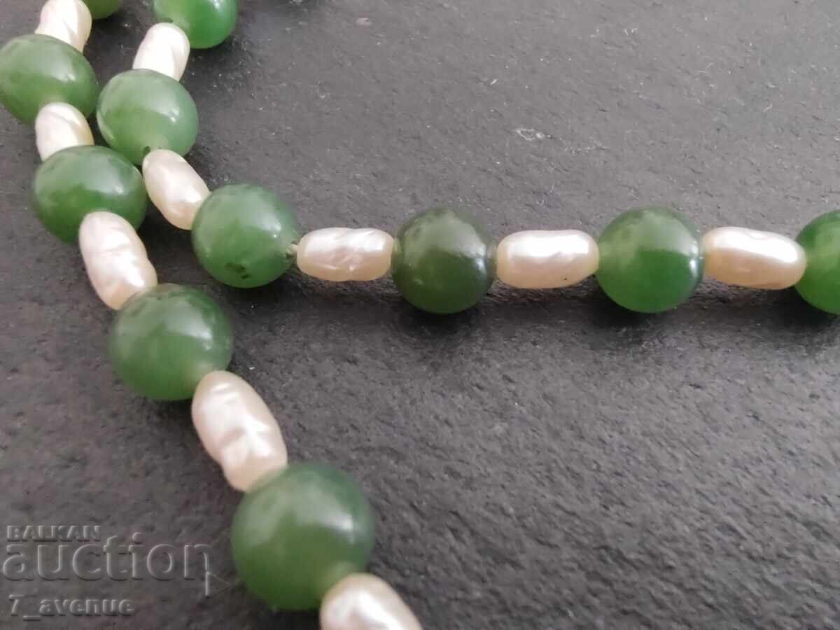 Delivery of Necklace, natural Jade and natural Pearls 14.06.25