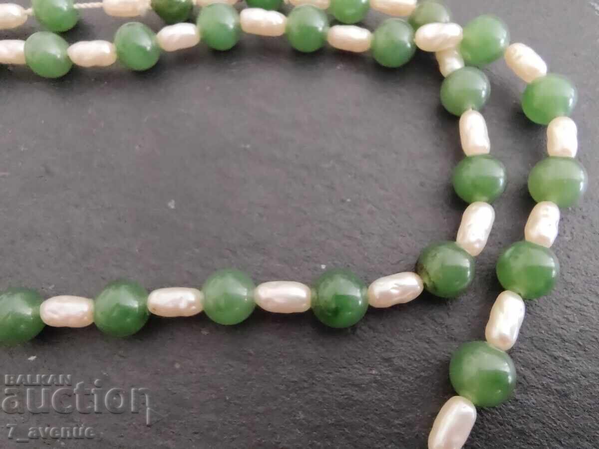 Necklace, natural Jade and natural Pearls 14.06.25 - 7