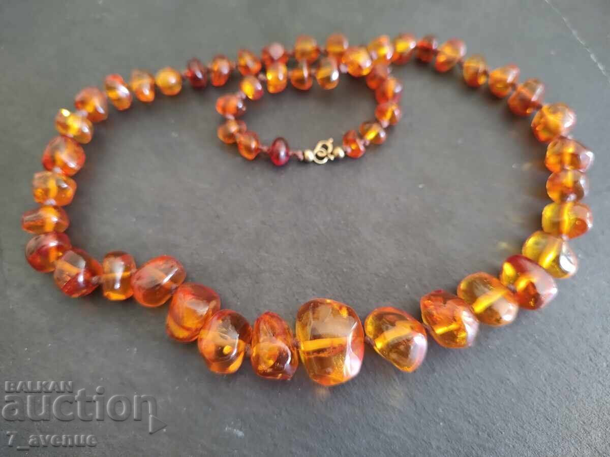 Колие, кехлибар  , около 60 см дълъг, 14.06.25