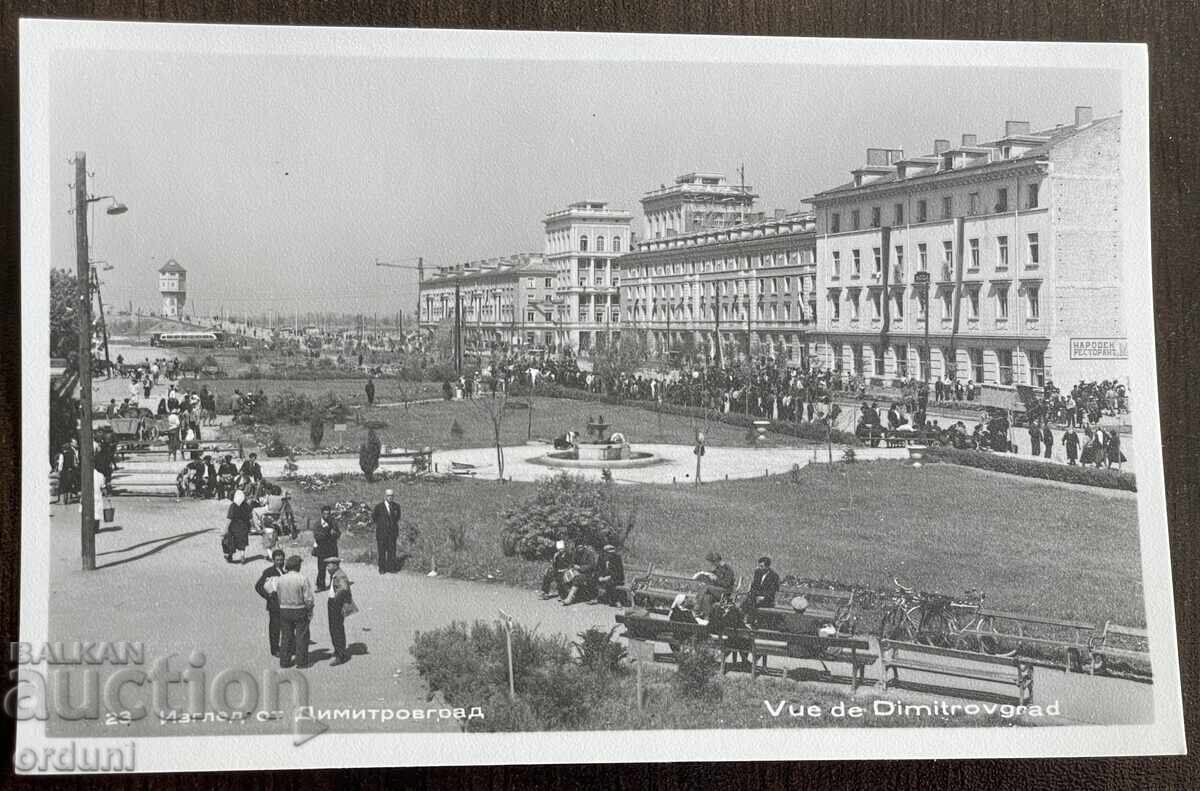 5011 Bulgaria postcard view Dimitrovgrad 50s