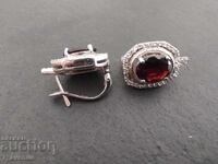 Cercei, argint, argint 925 cu Granat, design 14.06.25