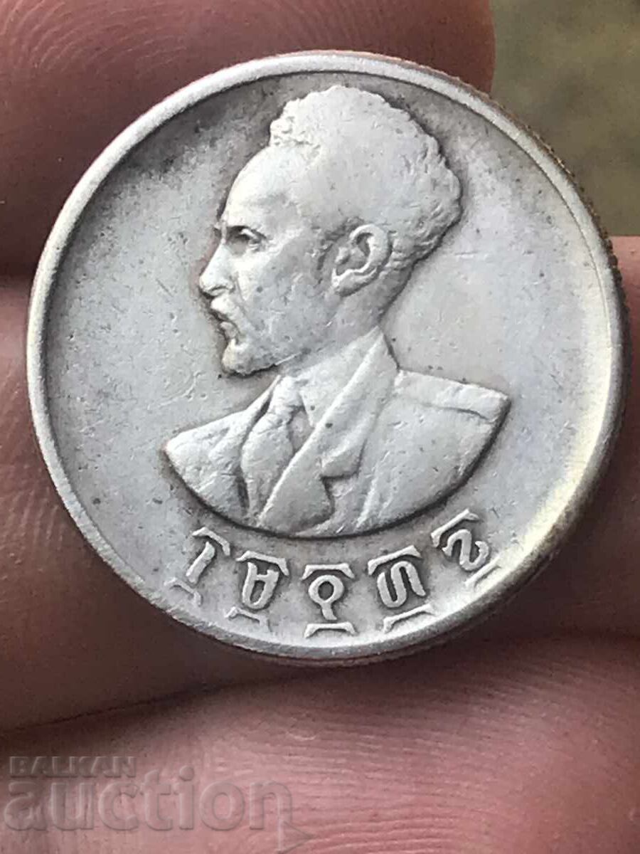 Ethiopia 50 Santim 1936 1944-1945 Haile Selassie I Silver