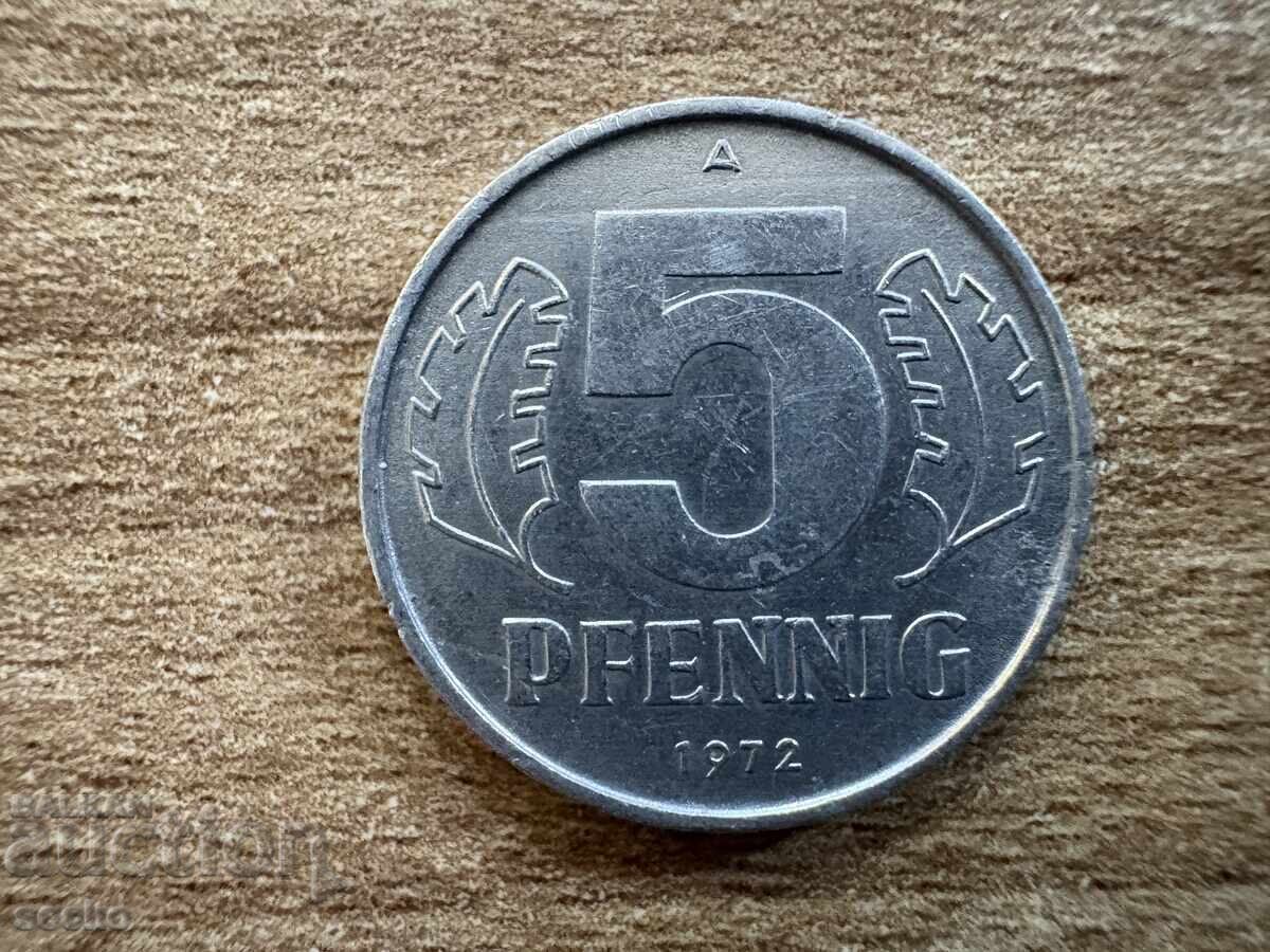 ГДР - 5 пфенига (1972)