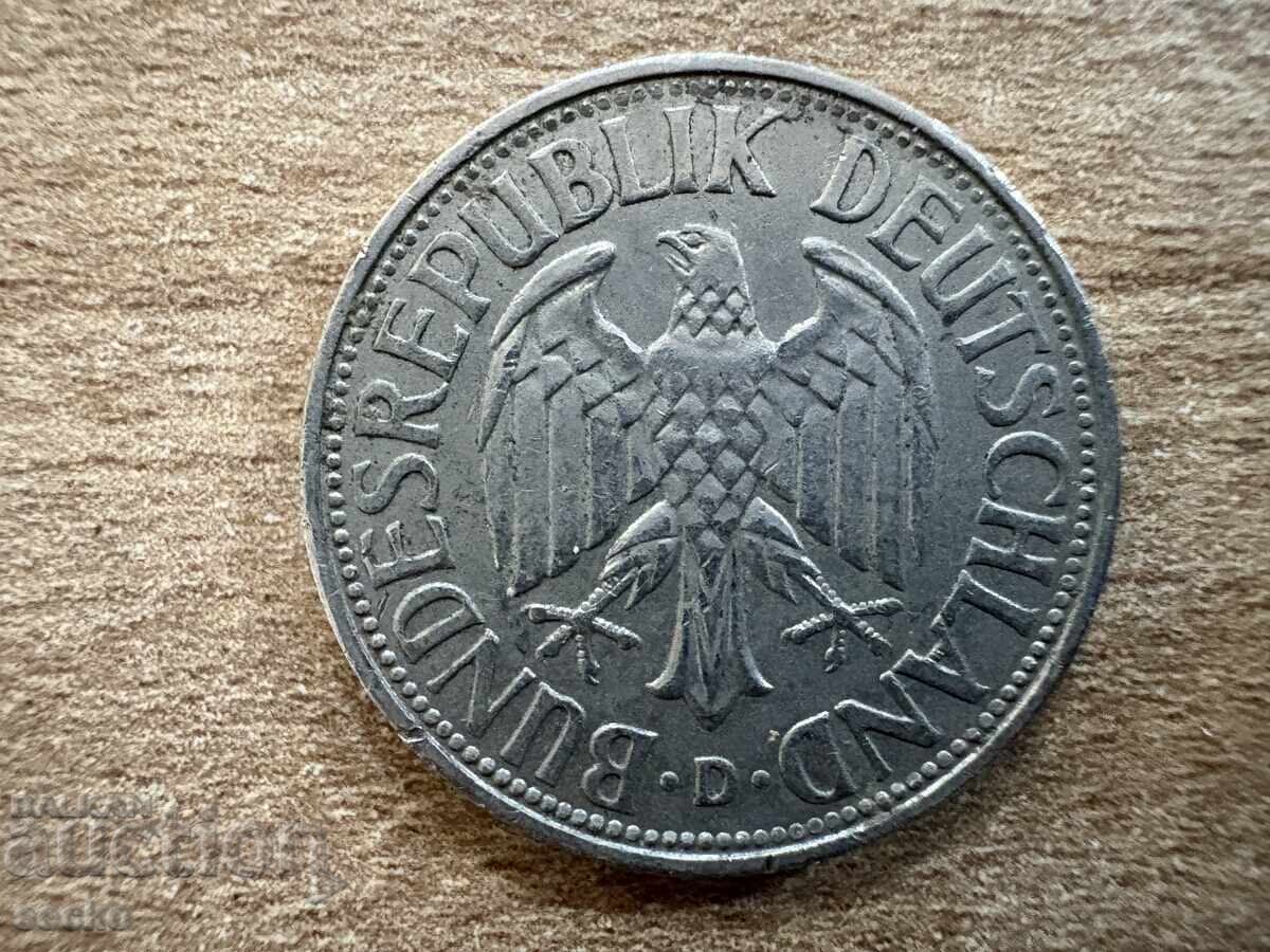 Γερμανία - 1 μάρκο (1960) - D με τιμή 2.55 BGN | € 1.30 Γερμανία - 1 μάρκο (1960) - D με τιμή 2.55 BGN | € 1.30