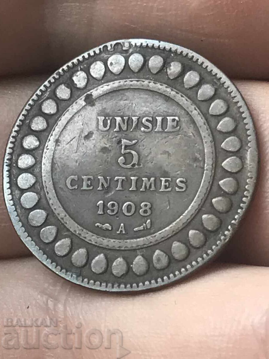 Tunisia 5 Centimes 1326 1908 with price 6.00 BGN | € 3.07 Tunisia 5 Centimes 1326 1908 with price 6.00 BGN | € 3.07