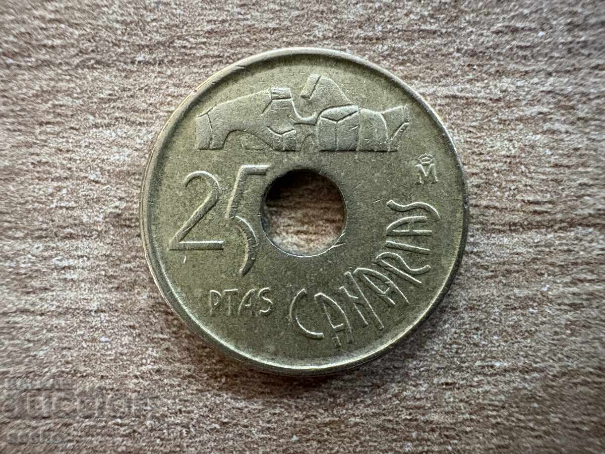 Испания - 25 песети (1994) - Канарски острови Испания - 25 песети (1994) - Канарски острови