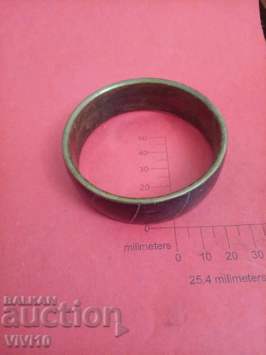 Antique enamel and bronze bracelet