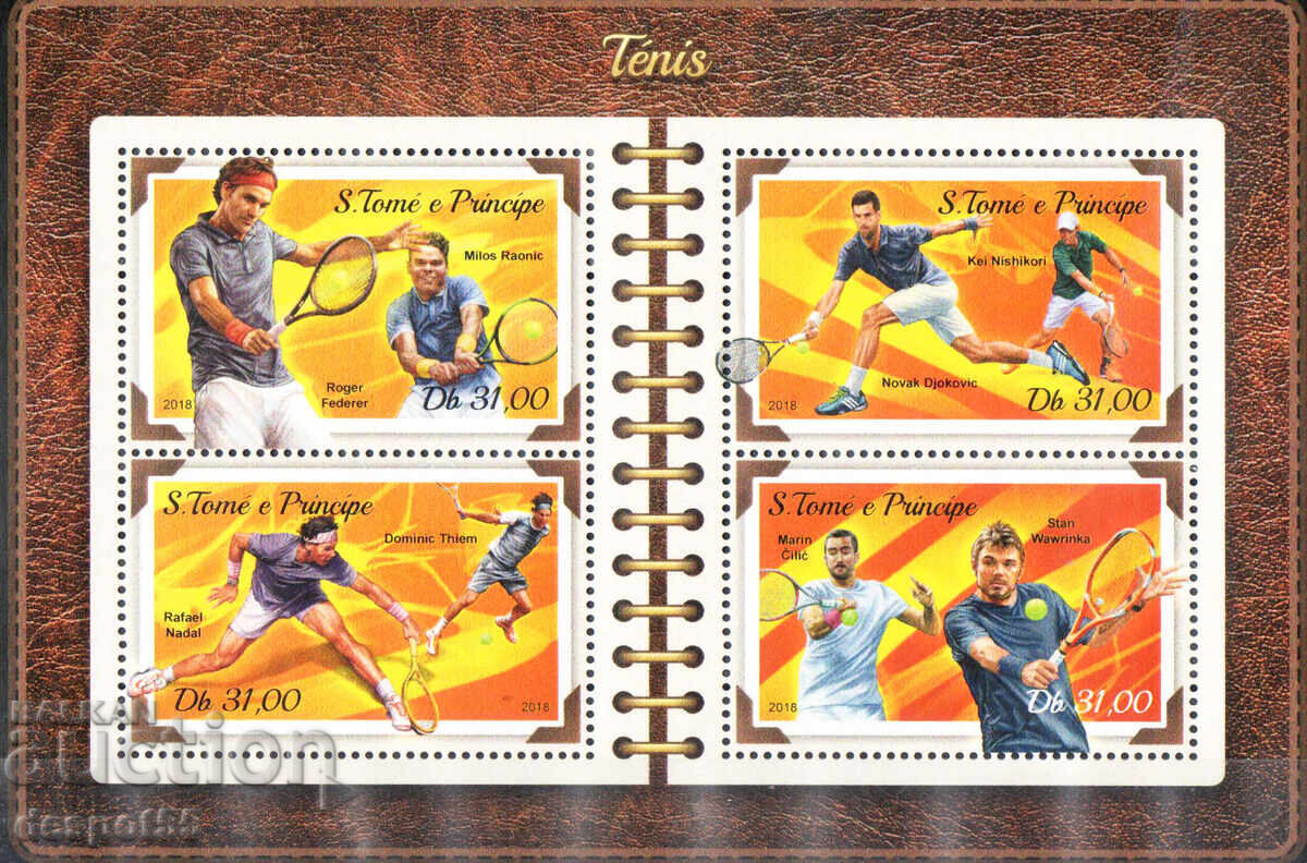 2014. Сао Томе и Принсипе. Спорт - Тенис. Блок.
