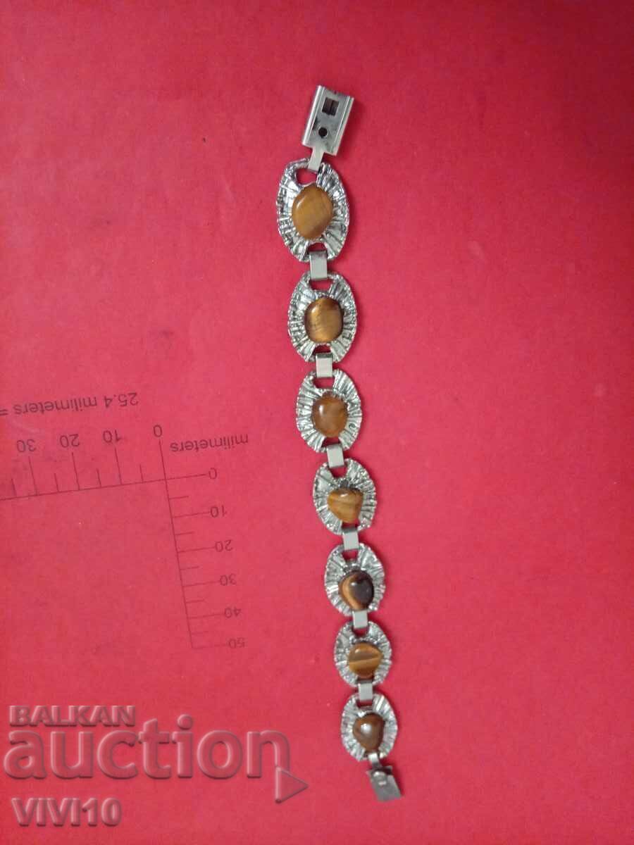 Antique bracelet with tiger's eye