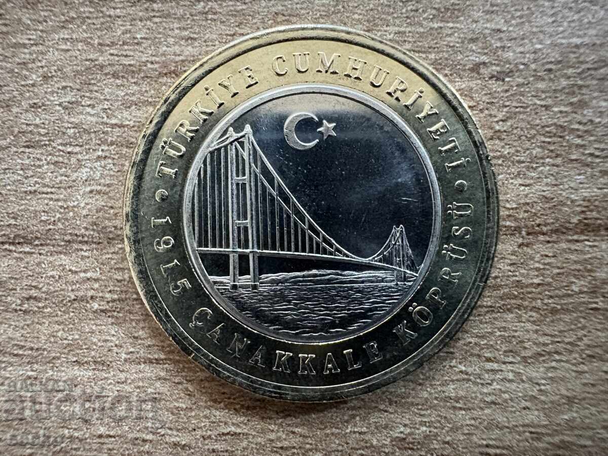 Τουρκία - 1 λίρα (2022) - Γέφυρα του Βοσπόρου με τιμή 6.00 BGN | € 3.07 Τουρκία - 1 λίρα (2022) - Γέφυρα του Βοσπόρου με τιμή 6.00 BGN | € 3.07