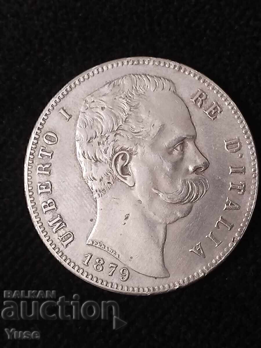5 lire - Umberto I - 1879