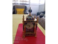 Αρχαίο ρολόι, σμάλτο, επιχρύσωση, κλαζόνε