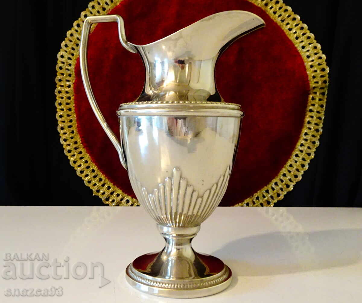 Аукцион Посребрена кана за ракия,вино,стил Ампир.
