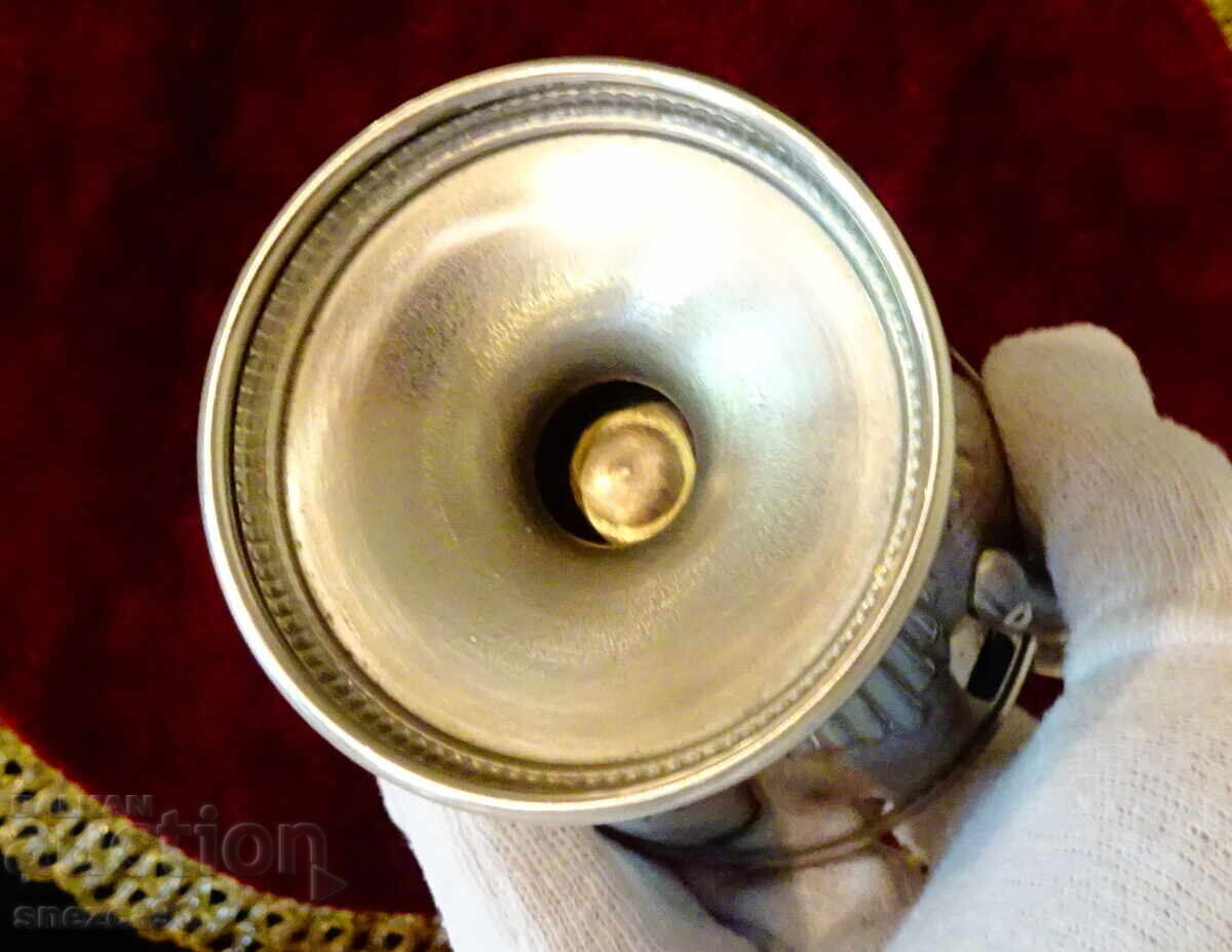 Посребрена кана за ракия,вино,стил Ампир. - 5