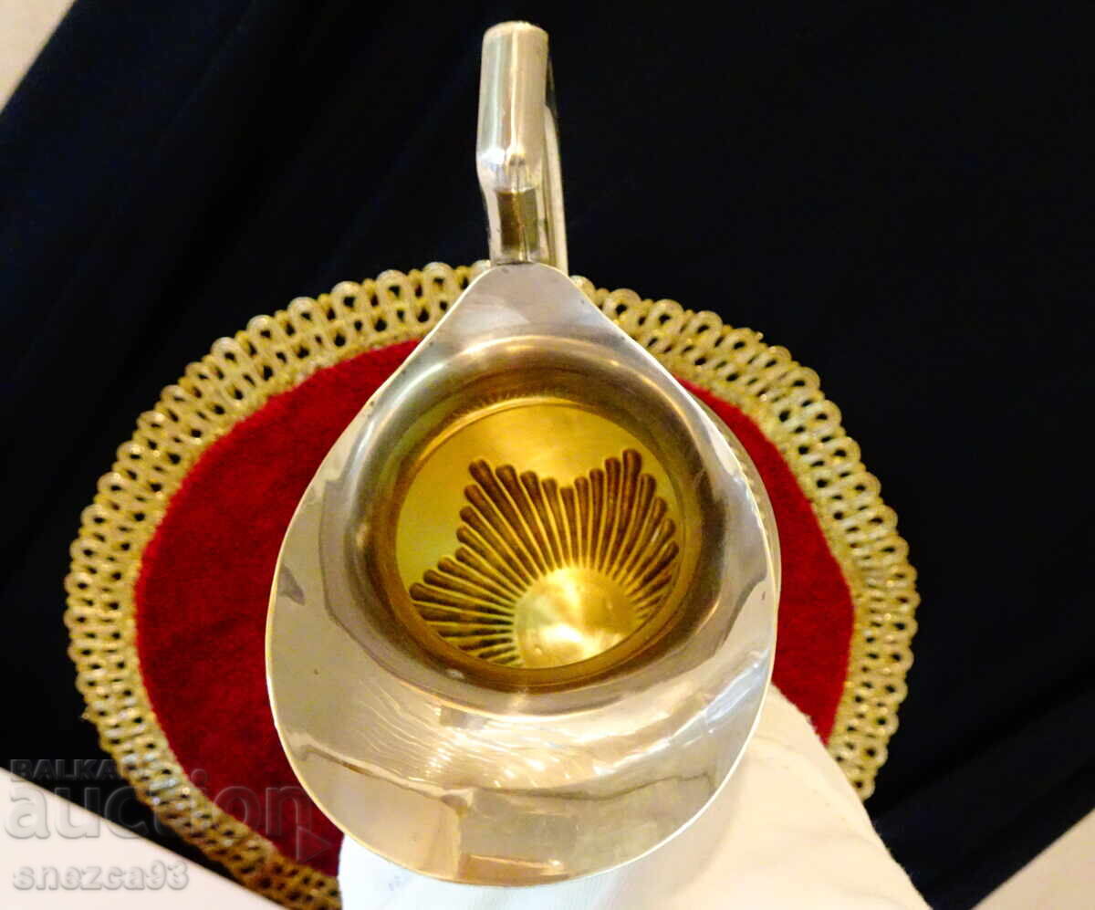 Посребрена кана за ракия,вино,стил Ампир. - 7