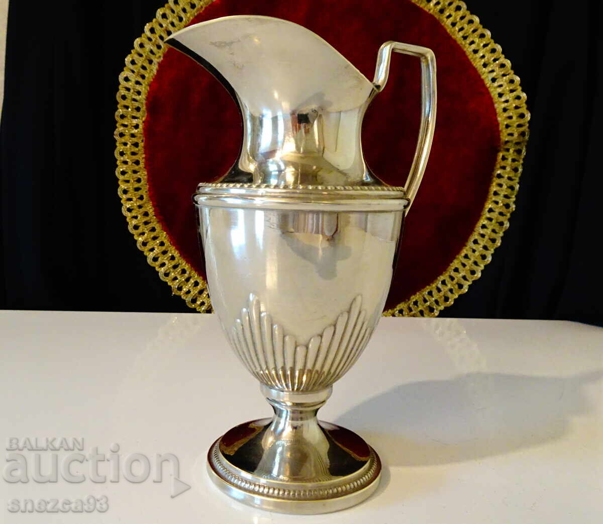 Посребрена кана за ракия,вино,стил Ампир.