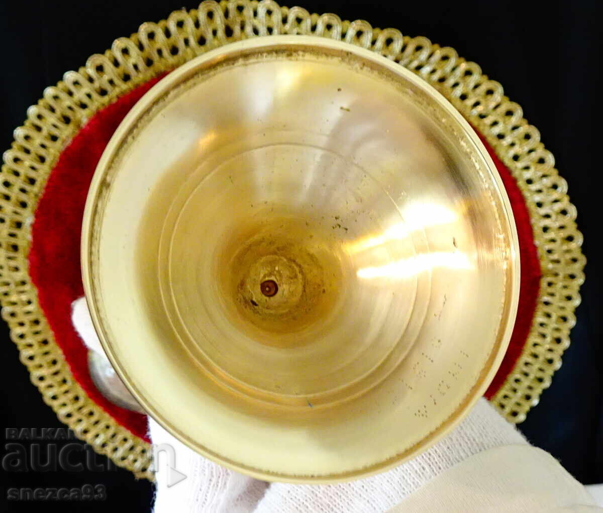 Παράδοση Χάλκινο ποτήρι, ποτήρι κρασιού 30 εκ., 350 ml., κυψελωτό σμάλτο