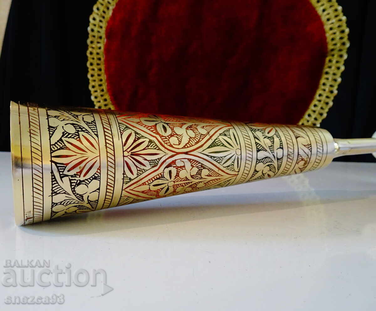 Χάλκινο ποτήρι, ποτήρι κρασιού 30 εκ., 350 ml., κυψελωτό σμάλτο - 7