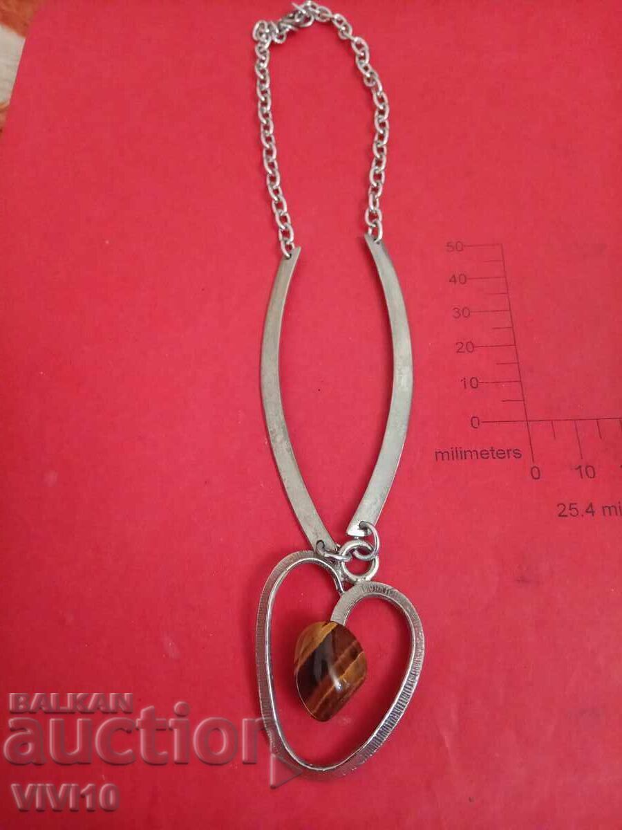 Antique necklace with tiger's eye