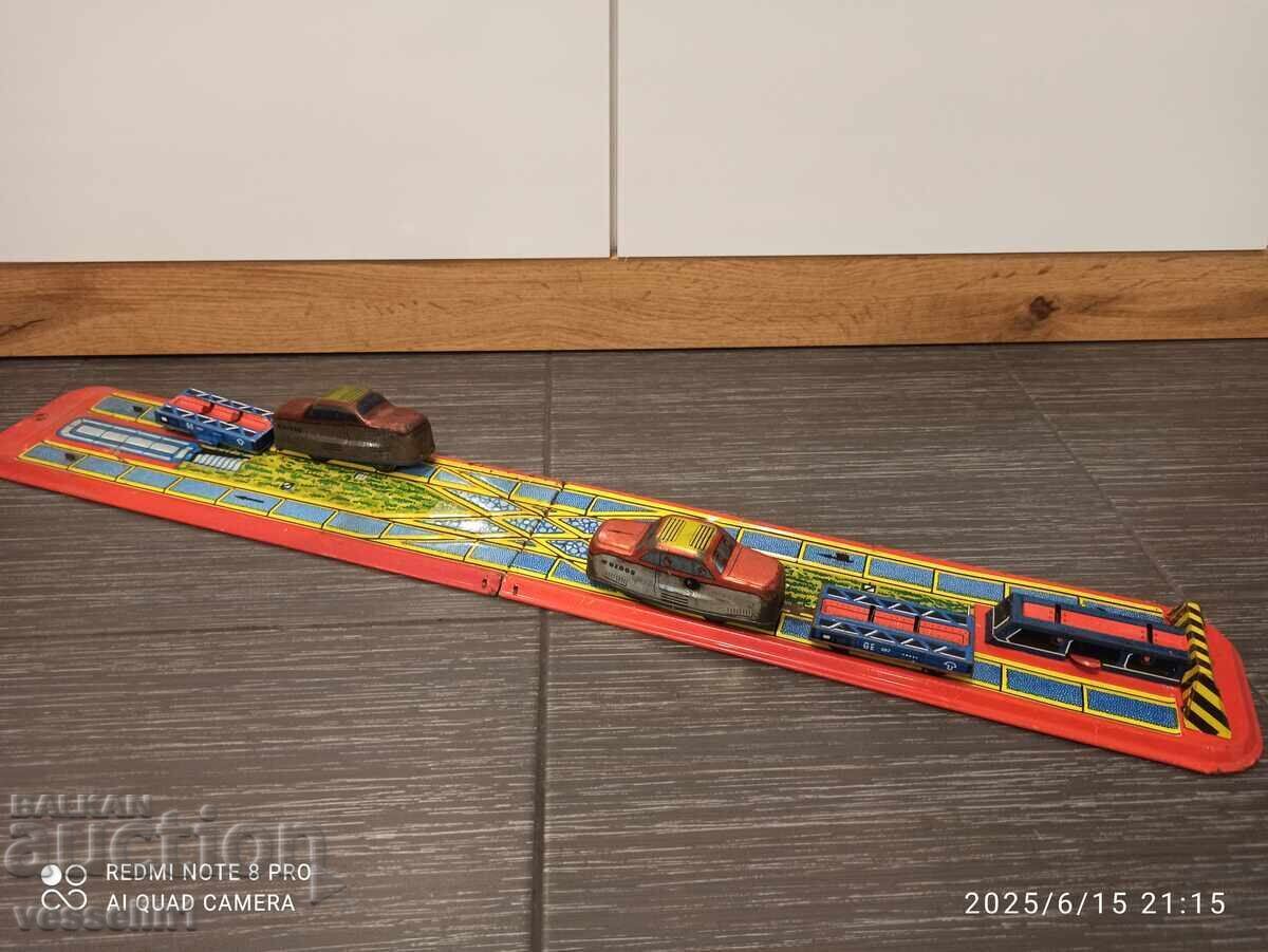 Old Hungarian freight train Lemez tin toy