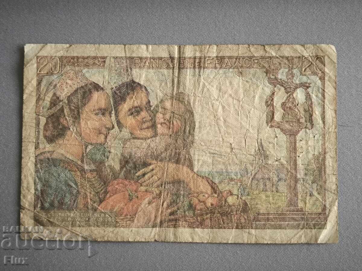 Банкнота - Франция - 20 франка | 1948г. с цена 14.00 лв. | € 7.16