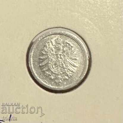 Germany Empire 1 pfennig 1917 F with price 4.50 BGN | € 2.30