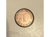 Germania RFG 1 pfennig / Germany Federal Rep 1 pfennig 1949 J