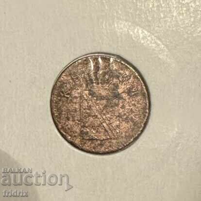 Γερμανία Σαξονία 1 πφένιγκ / Germany Saxony 1 πφένιγκ 1848 F με τιμή 9.00 BGN | € 4.60